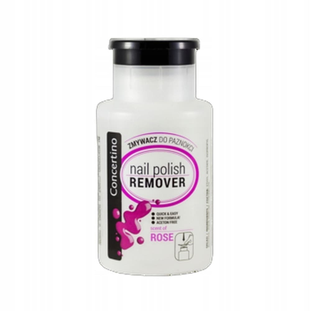 Zmywacz do paznokci Concertino z pompką różany 175ml