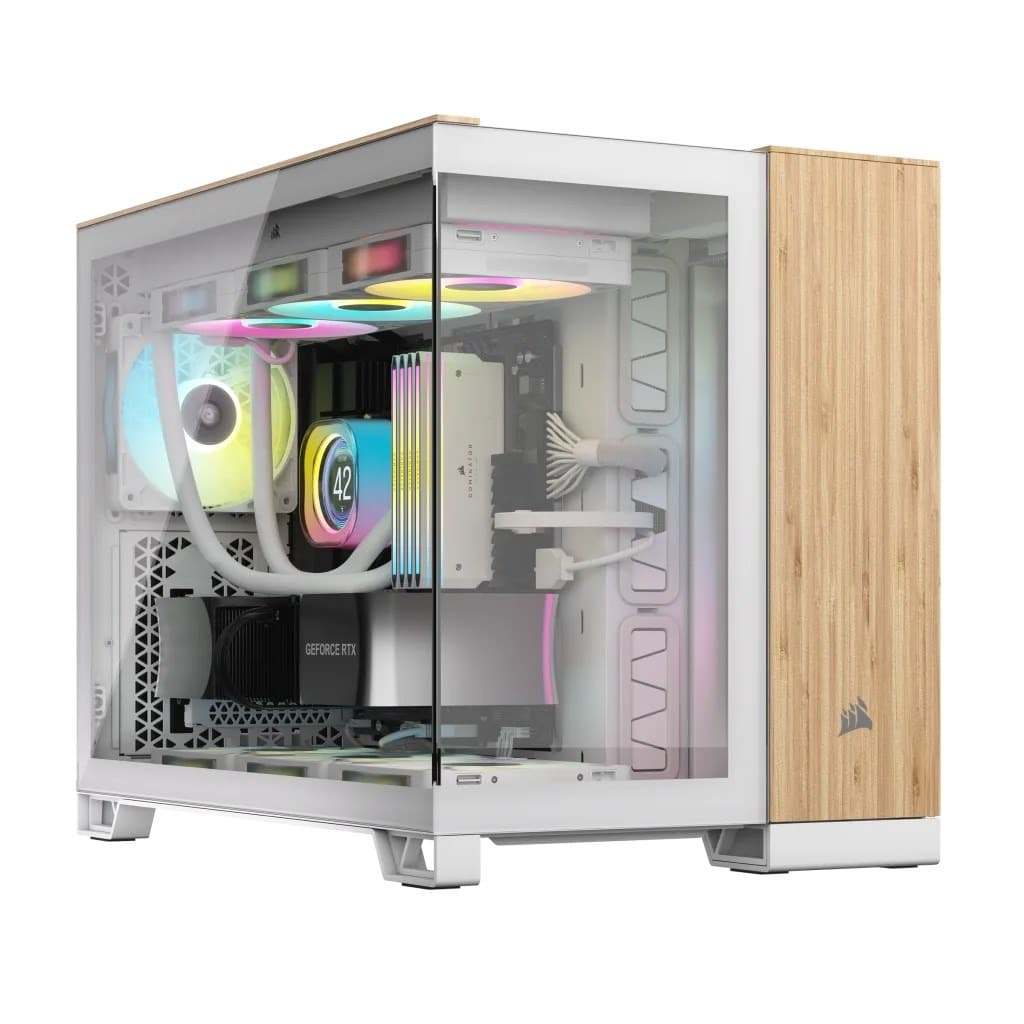 Corsair Biała Bambusowa Midi Tower Obudowa Komputerowa