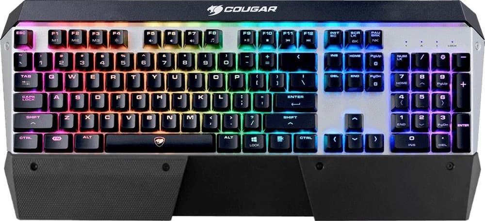 COUGAR CGR-WM4MB-ATR Klawiatura Gamingowa USB QWERTZ Niemiecki (Czarno-Srebrna)