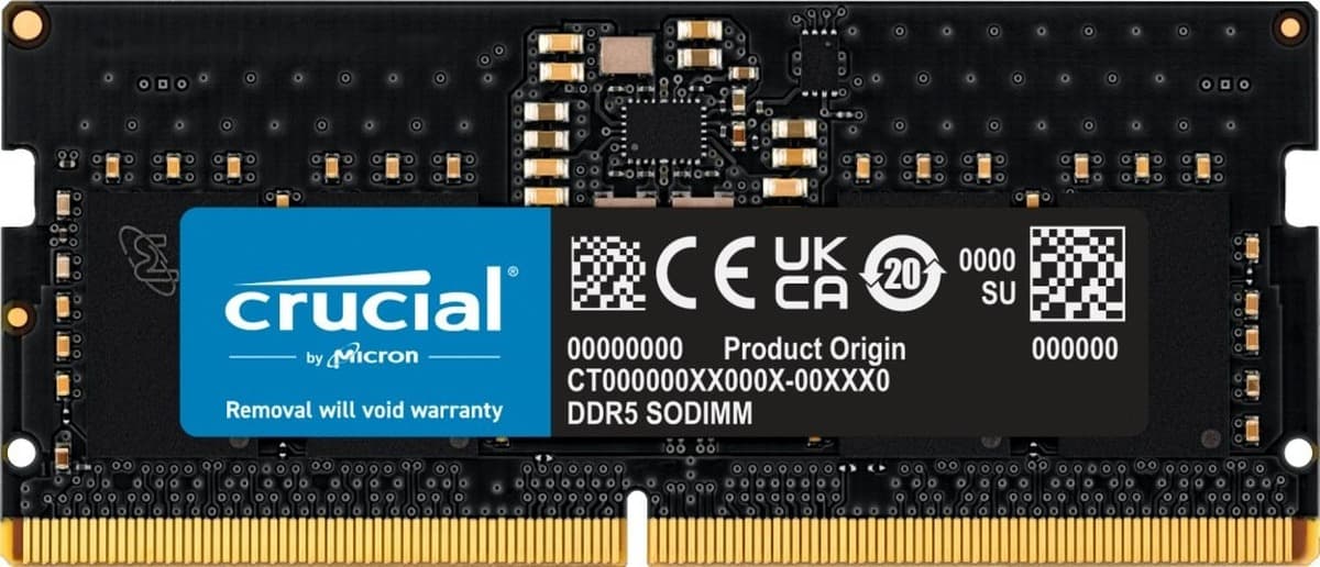 Crucial 8GB DDR5 5600MHz CL46 SO-DIMM Pamięć RAM do Laptopa