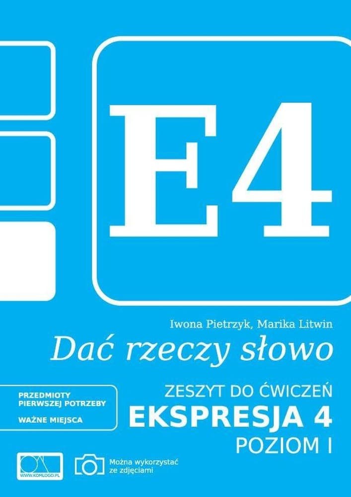 Ćwiczenia logopedyczne KOMLOGO Dać rzeczom słowo Ekspresja 4, poziom 1