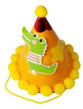 Czapeczka urodzinowa z pomponami Dinozaur GoParty 155x147 mm
