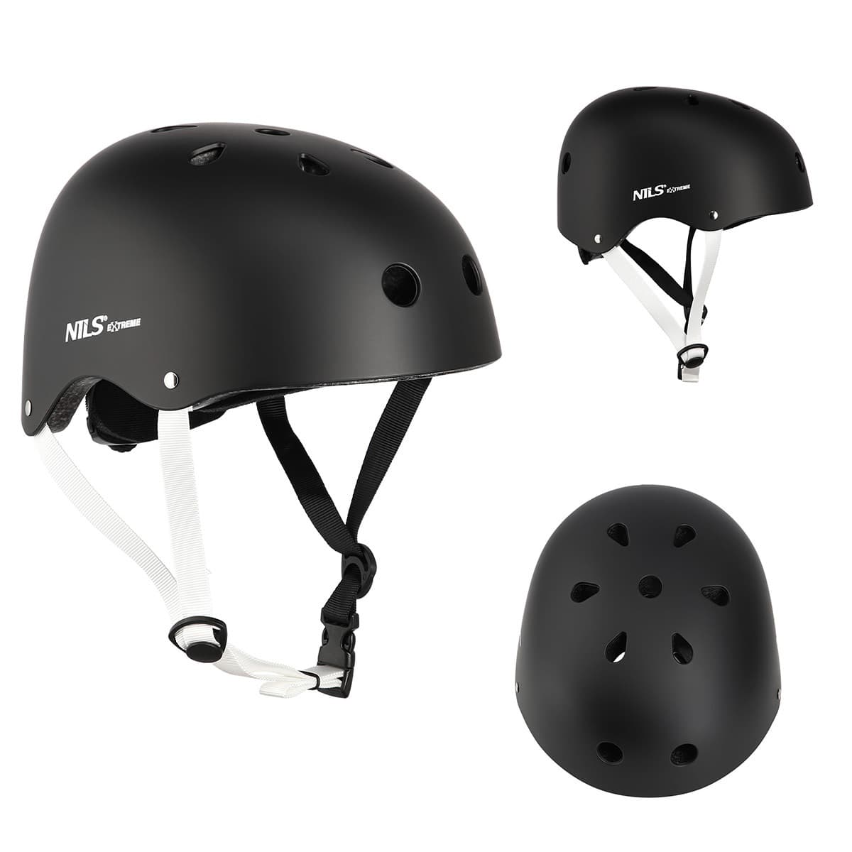 Kask rowerowy Nils Extreme MTW001 czarny rozmiar XS (48-52 cm)