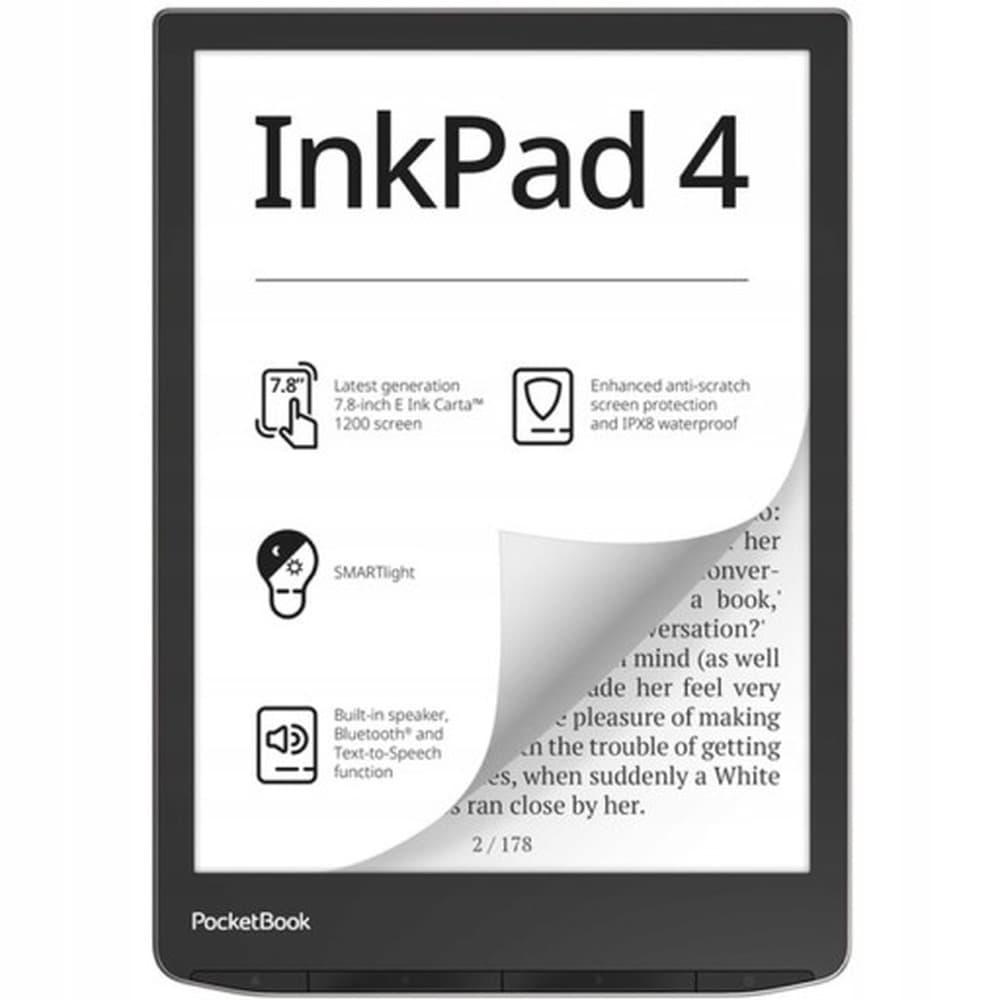 Czytnik e-book PocketBook InkPad 4 743 7,8" 32GB Wi-Fi Stardust Silver