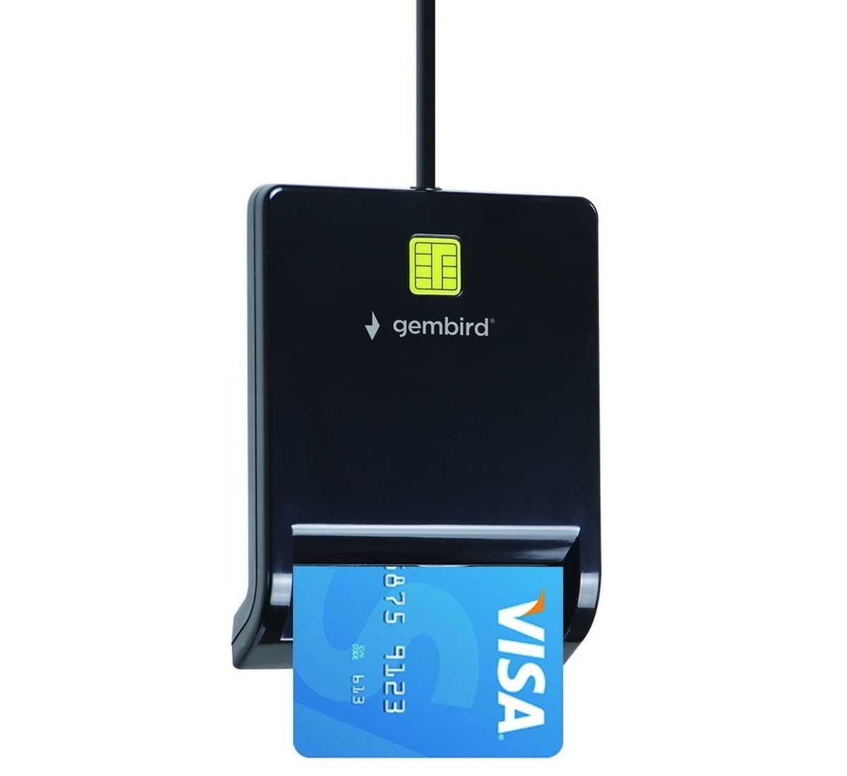 Czytnik kart inteligentnych Smart Card USB 2.0 z kablem 1 m czarny