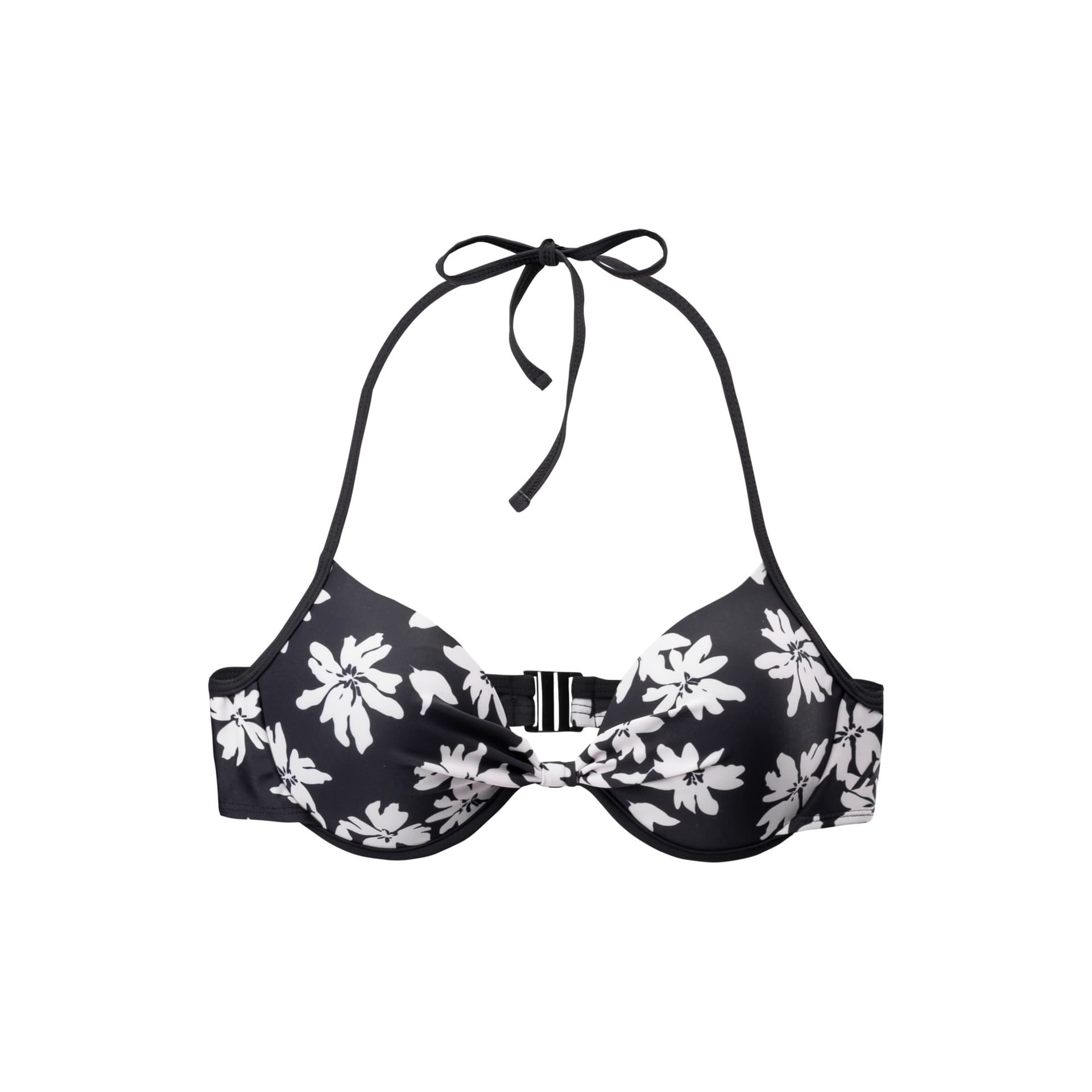 Góra stroju kąpielowego Martes Lady Flori Top ekru z dużymi kwiatami