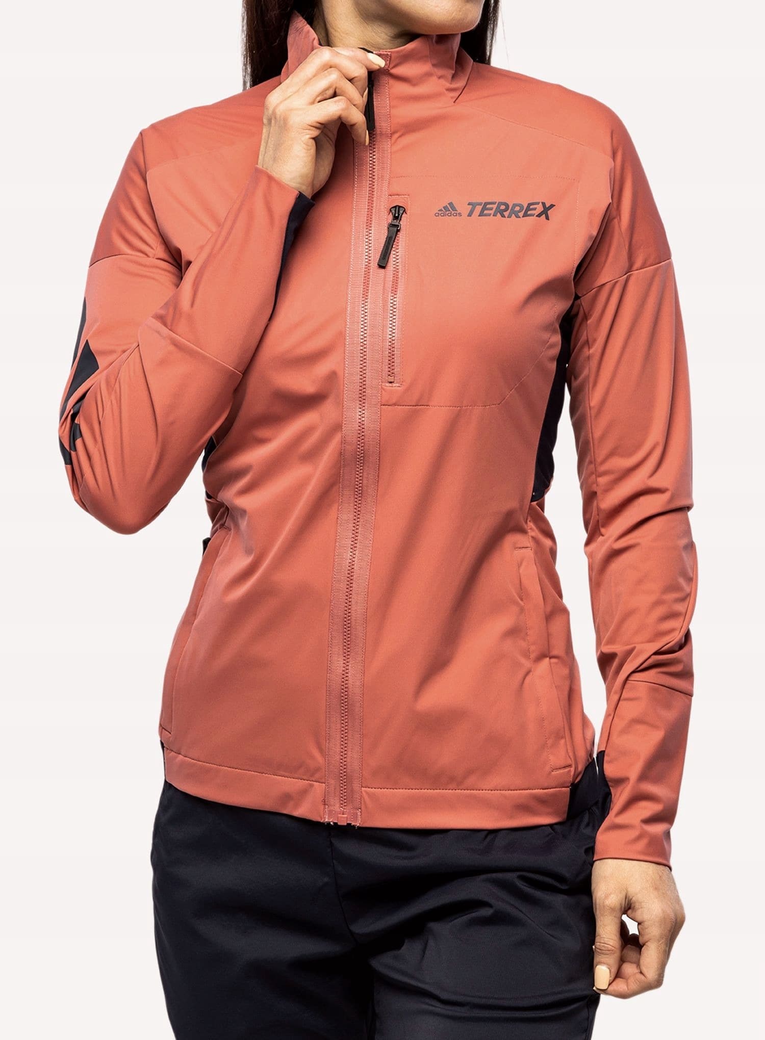 Damska kurtka adidas TERREX Xperior 2,5L Light RAIN.RDY - pomarańczowa