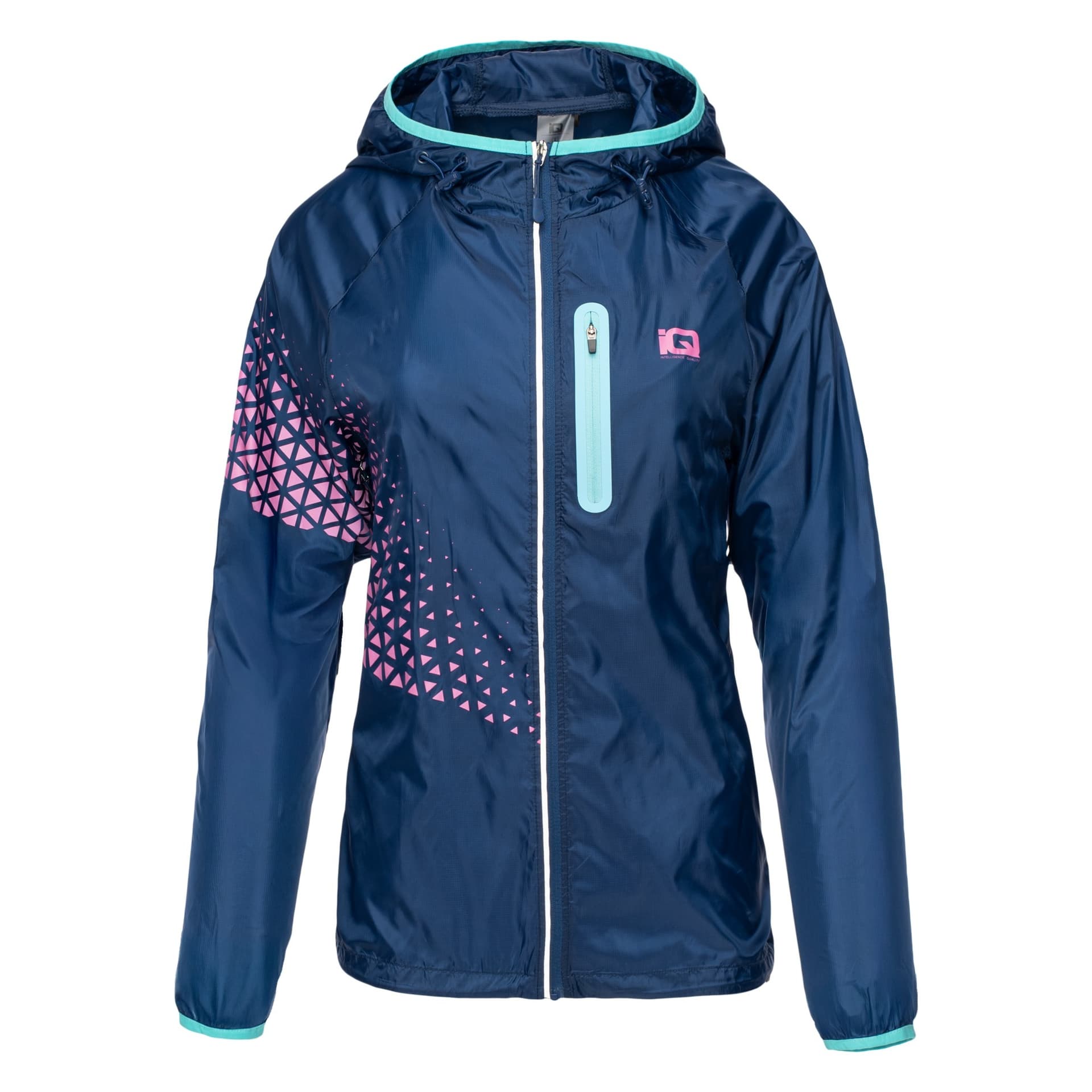 Damska Kurtka do Biegania INURO WMNS BLUE DEPTHS/FESTIVAL FUCHSIA PATTERN
