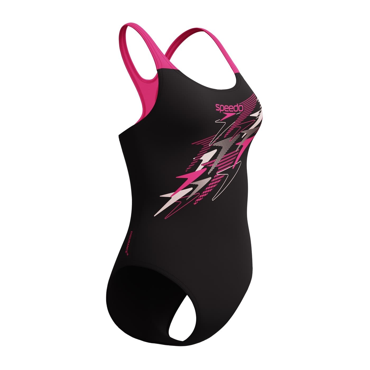 Strój pływacki Speedo Medley Logo Medalist 1PC czarno-różowe
