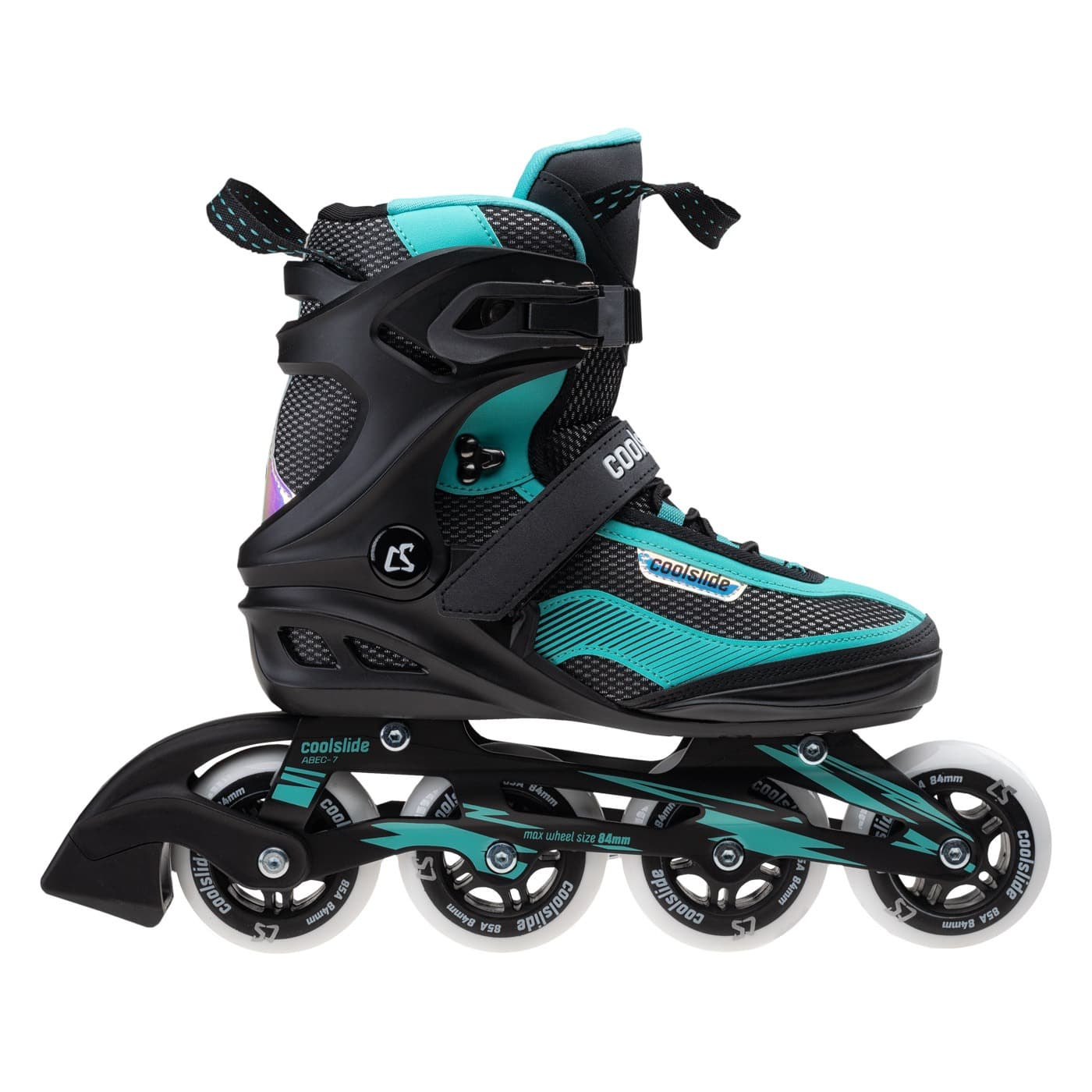 R- Damskie Rolki Fitness LADY ROMA Czarne/Aqua Green Rozmiar 37