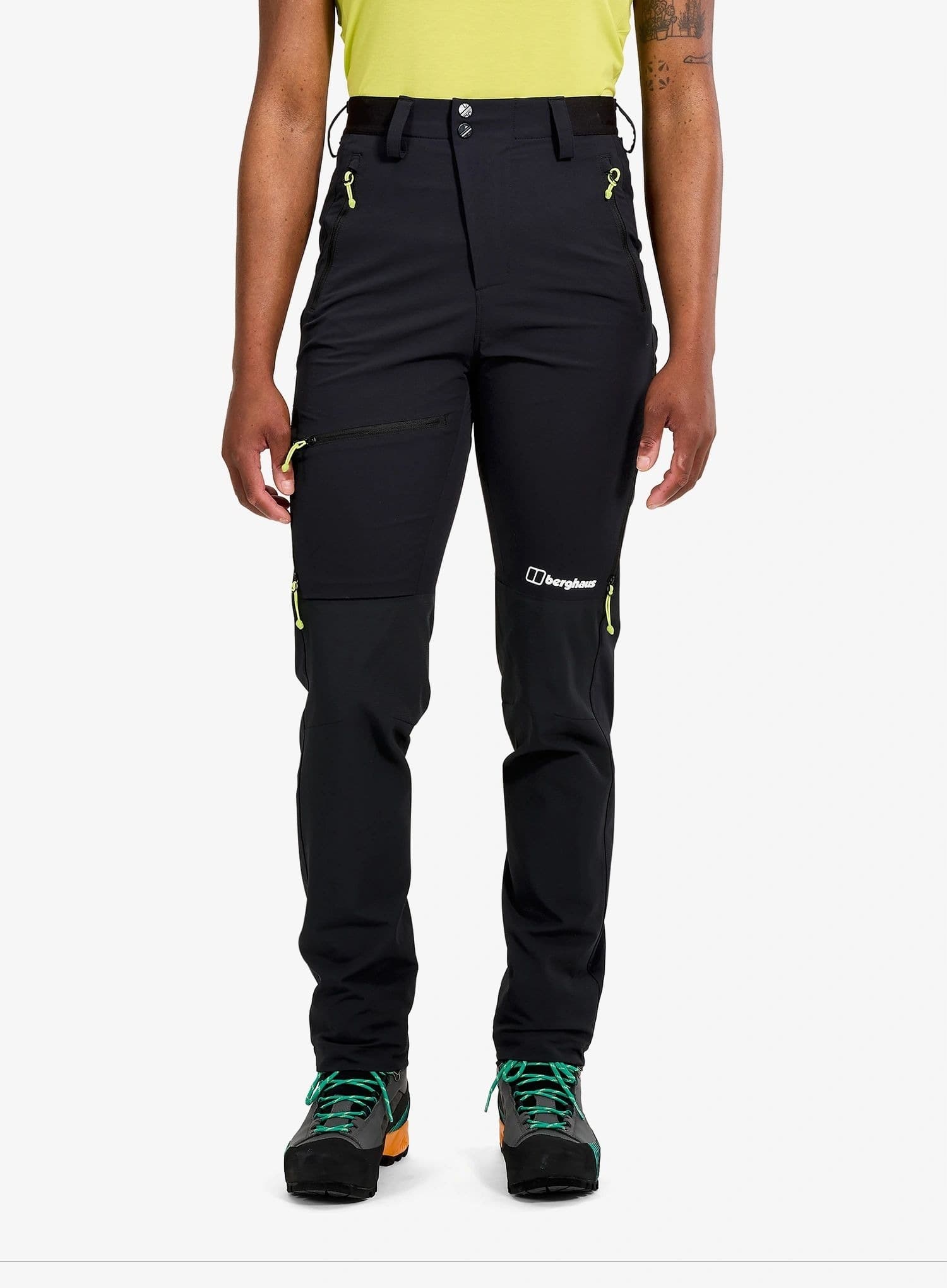 Damskie spodnie softshell Berghaus MTN Guide Alpine Legging - czarne, rozmiar L