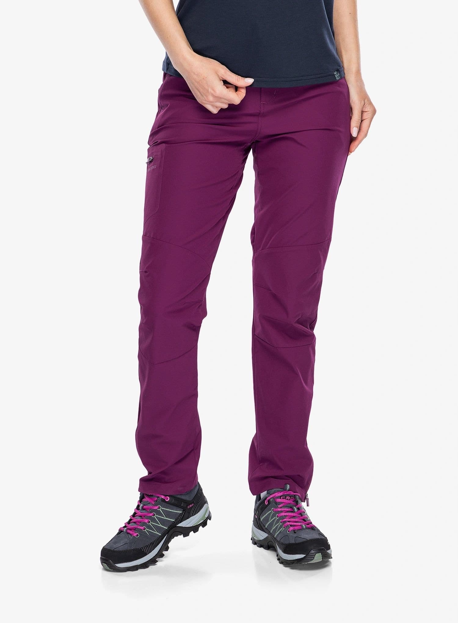 Damskie spodnie turystyczne Viking Expander - purple, rozmiar XS