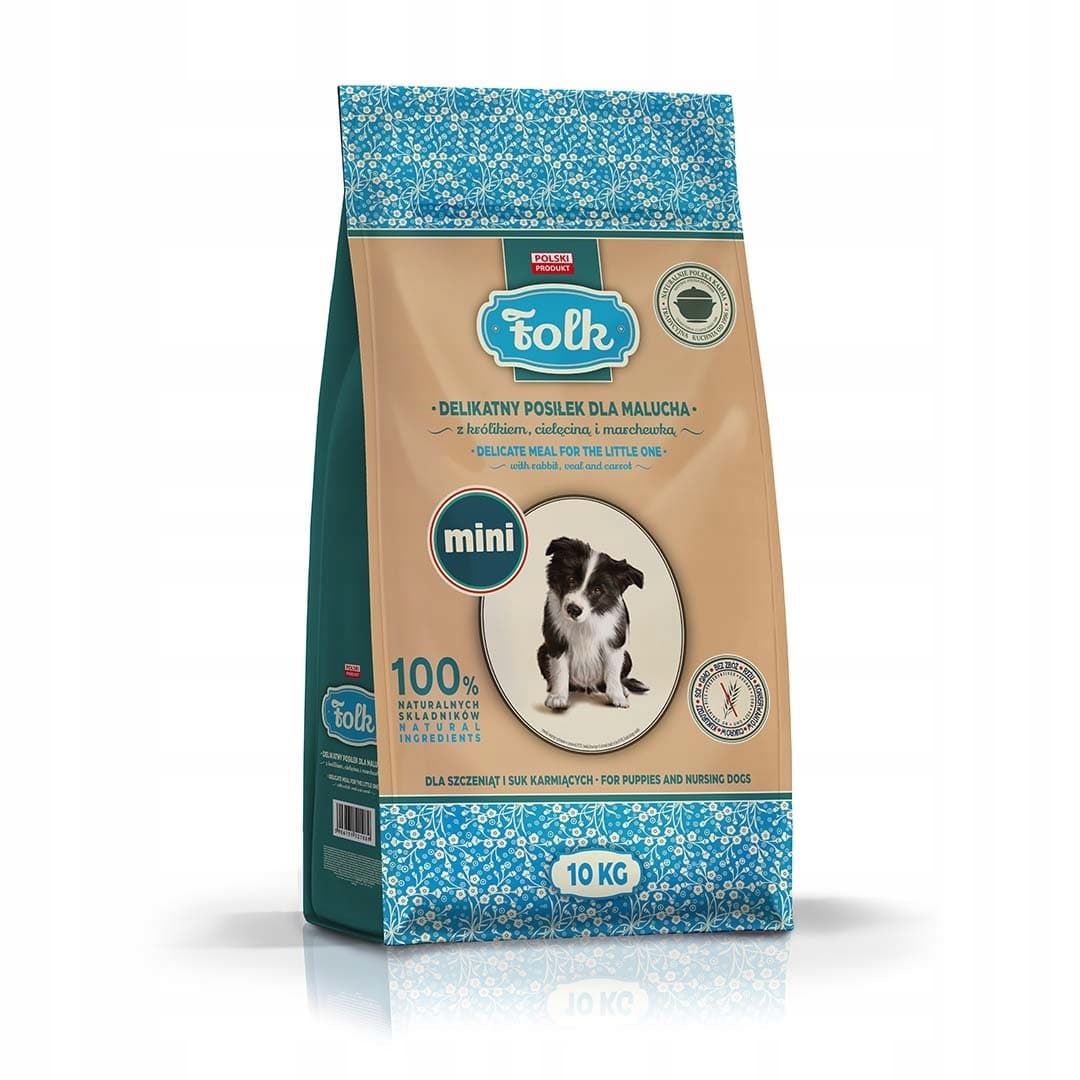 Folk Karma dla psa Delikatny posiłek Mini z królikiem, cielęciną i marchewką 10 kg