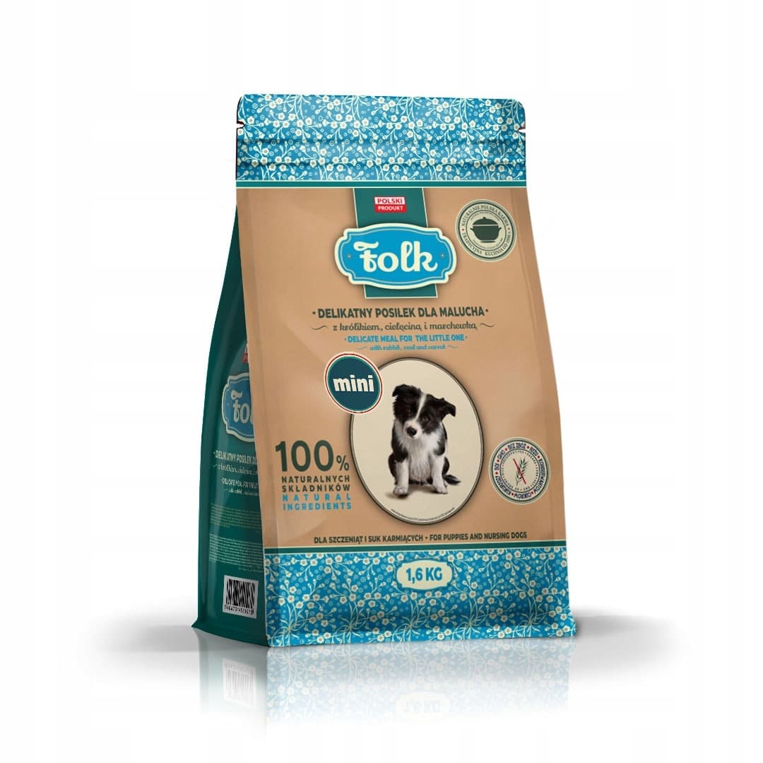 Folk Karma dla psa Delikatny posiłek Mini z królikiem, cielęciną i marchewką 1.6 kg