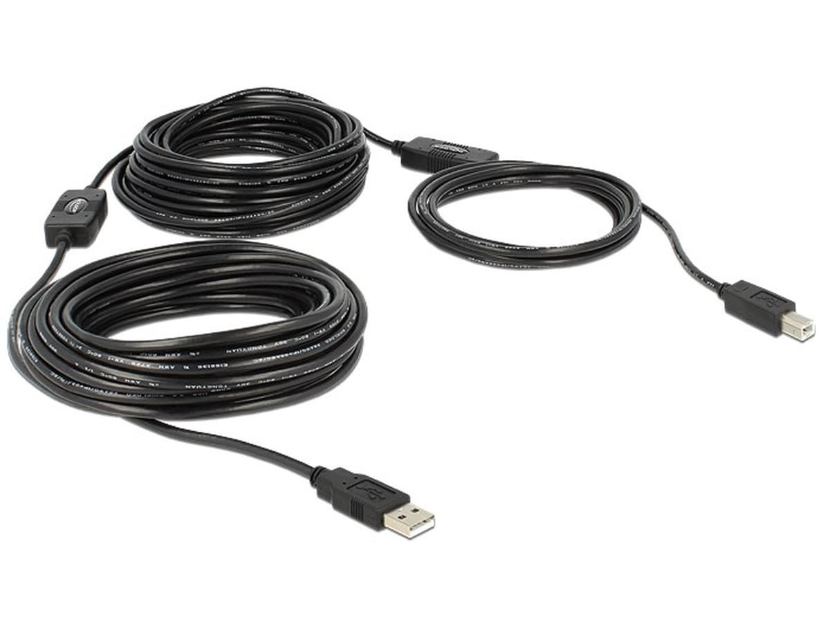 DeLOCK 20m Kabel USB 2.0 A - USB 2.0 B Czarny