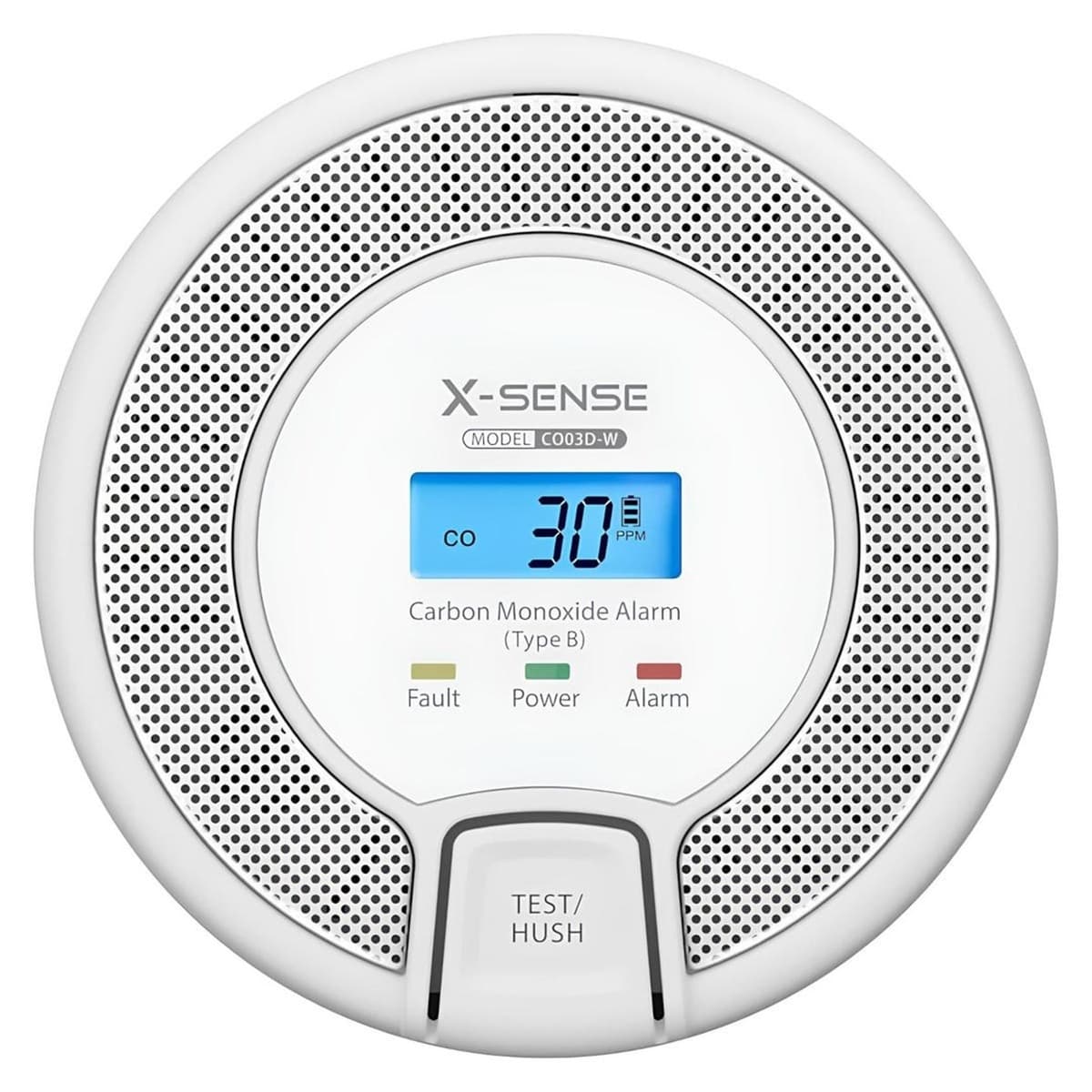 Detektor tlenku węgla X-Sense CO03D-W bezprzewodowy z funkcją łączenia biało-szary
