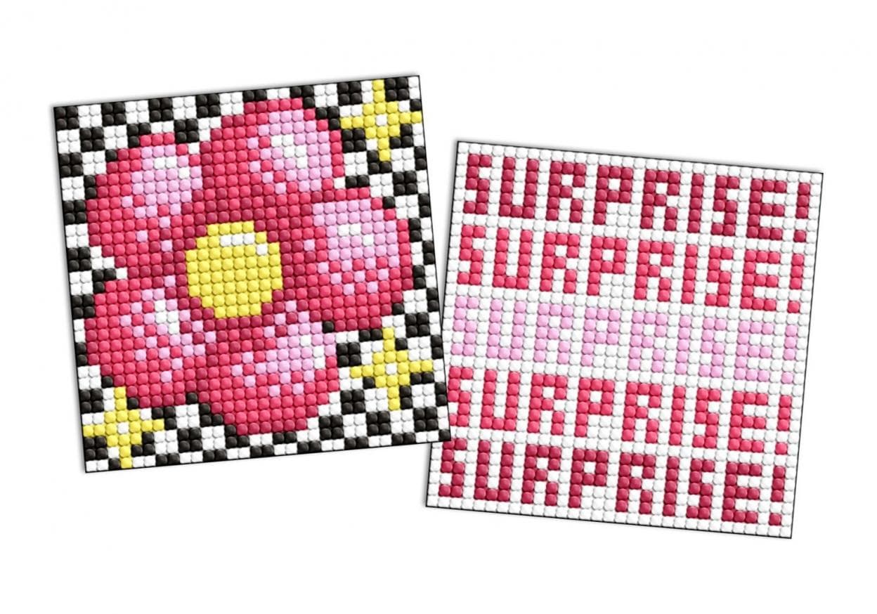Mozaika diamentowa na magnes LOL Kwiat 9x9 cm