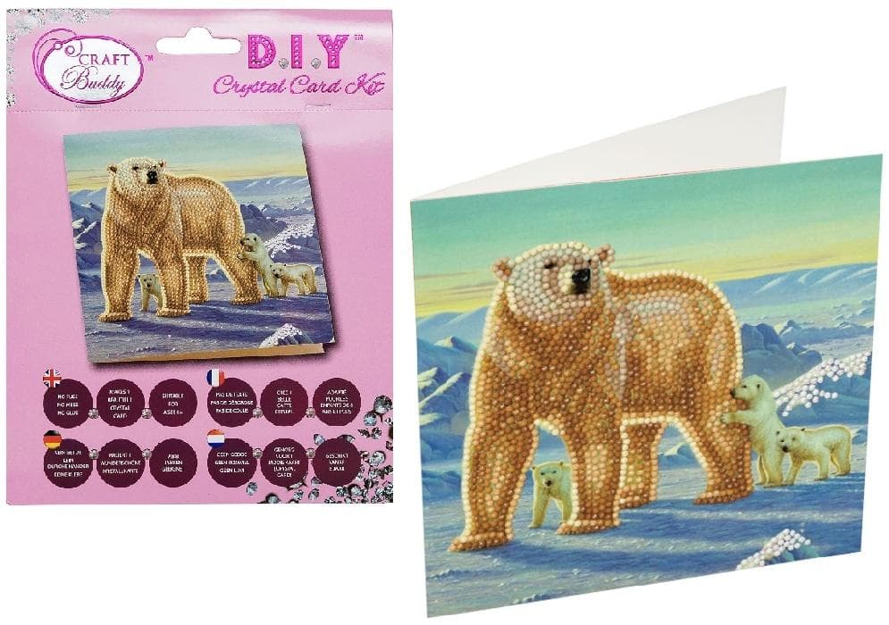 Diamentowa mozaika Craft Buddy Rodzina polarna 18x18 cm