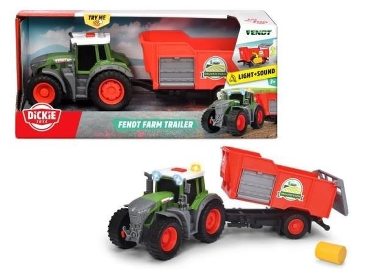 Dickie Toys Traktor Rolniczy z Przyczepą 26 cm