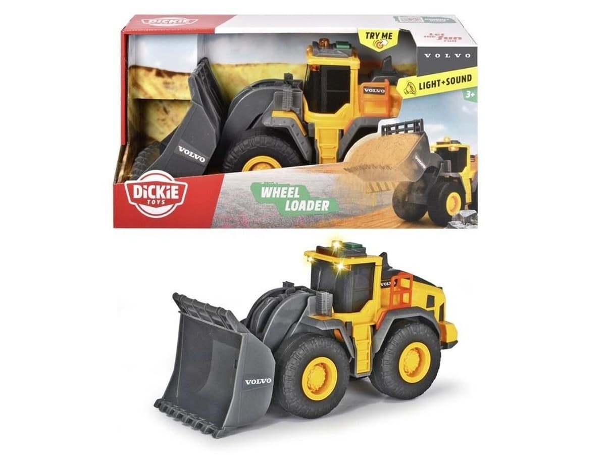 Dickie Toys Volvo Spychacz ze Światłem i Dźwiękiem 23 cm