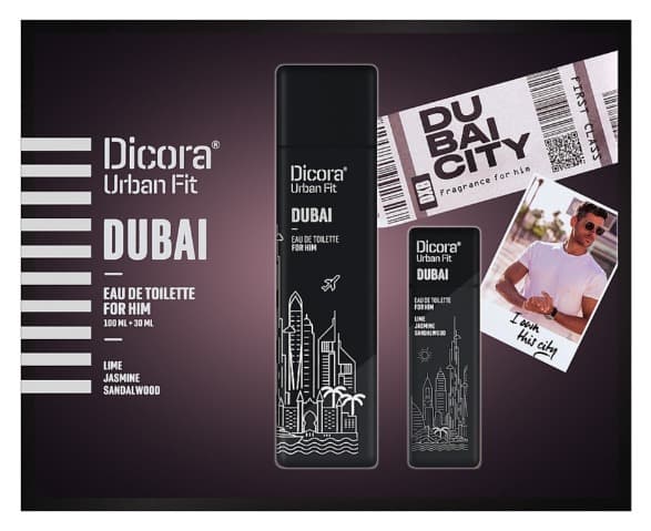 Dicora Urban Fit Dubai - Woda toaletowa dla mężczyzn, zestaw podarunkowy