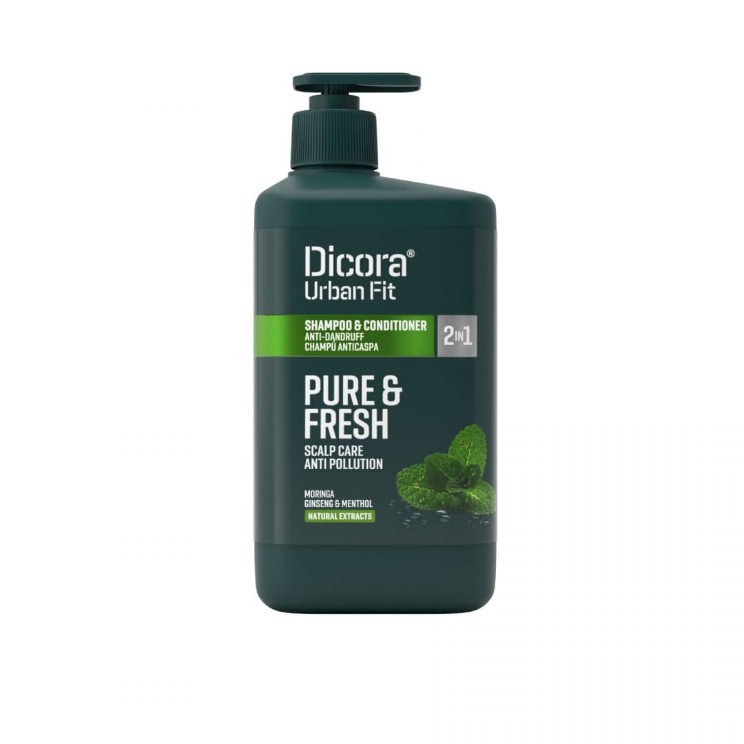 Dicora Urban Fit Szampon 2w1 Pure&Fresh - Mentol i Żeń-szeń, 800ml