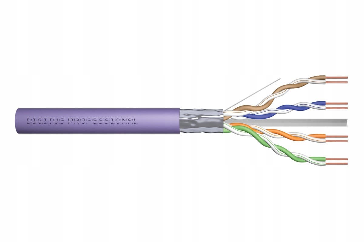 Digitus Kabel instalacyjny kat.6 F/UTP Dca LSOH 100m fioletowy