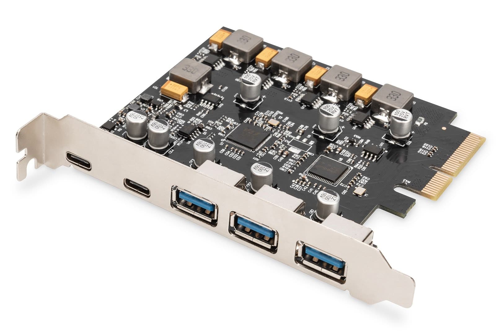 Digitus Karta PCIe 2x USB-C i 3x USB-A
