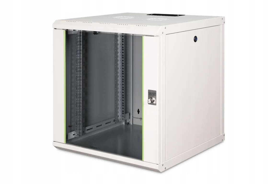 Digitus Szafa Sieciowa 19 cali 12U 600x600, drzwi pełne, szara, IP55, 100kg