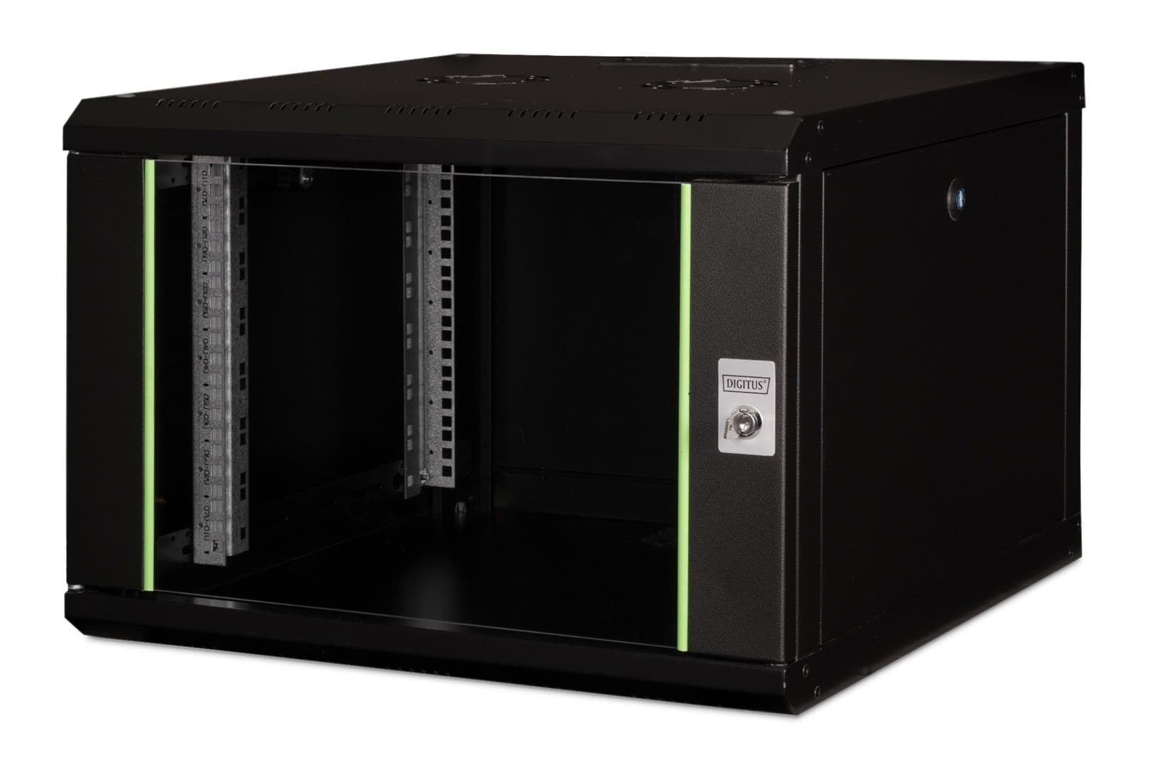 Digitus Szafa sieciowa wisząca Unique 19" 7U 600x600, drzwi szklane, czarna, złożona