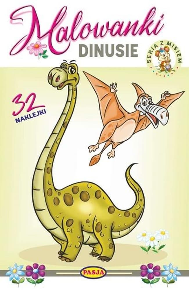Dinusie. Malowanka edukacyjna z naklejkami