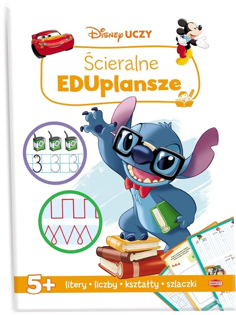 Disney Uczy Plansze Ścieralne Nauka i Zabawa dla dzieci