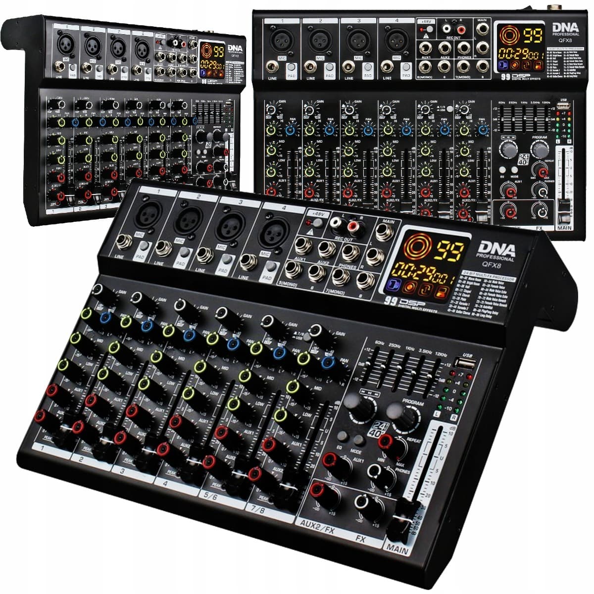 DNA QFX8 mikser analogowy 8 kanałów z Bluetooth