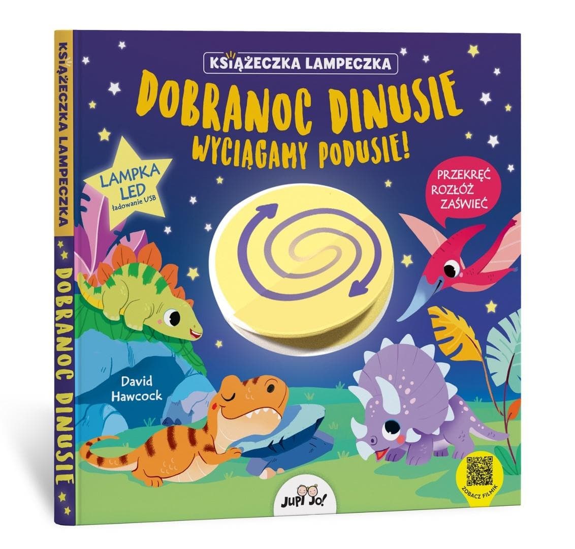 Dobranoc dinusie wyciągamy podusie! Książeczka lampeczka