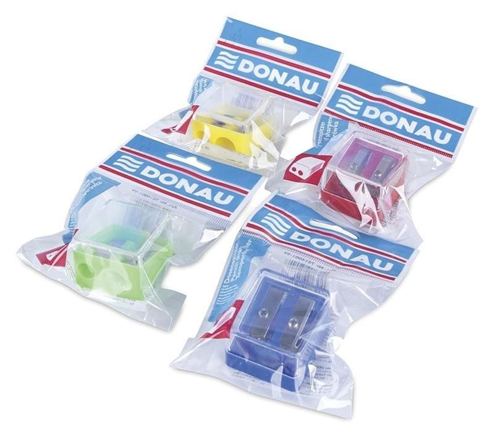 Donau Temperówka Podwójna Plastikowa Mix Kolorów