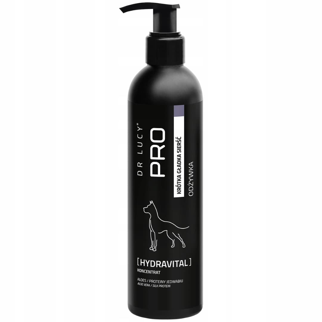 DR LUCY PRO HYDRAVITAL 250 ML - Odżywka nawilżająca dla psów z aloesem, jedwabiem i kiełkami pszenicy