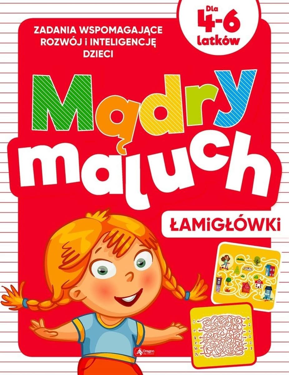 Dragon Mądry Maluch: Łamigłówki i Zadania dla Przedszkolaków