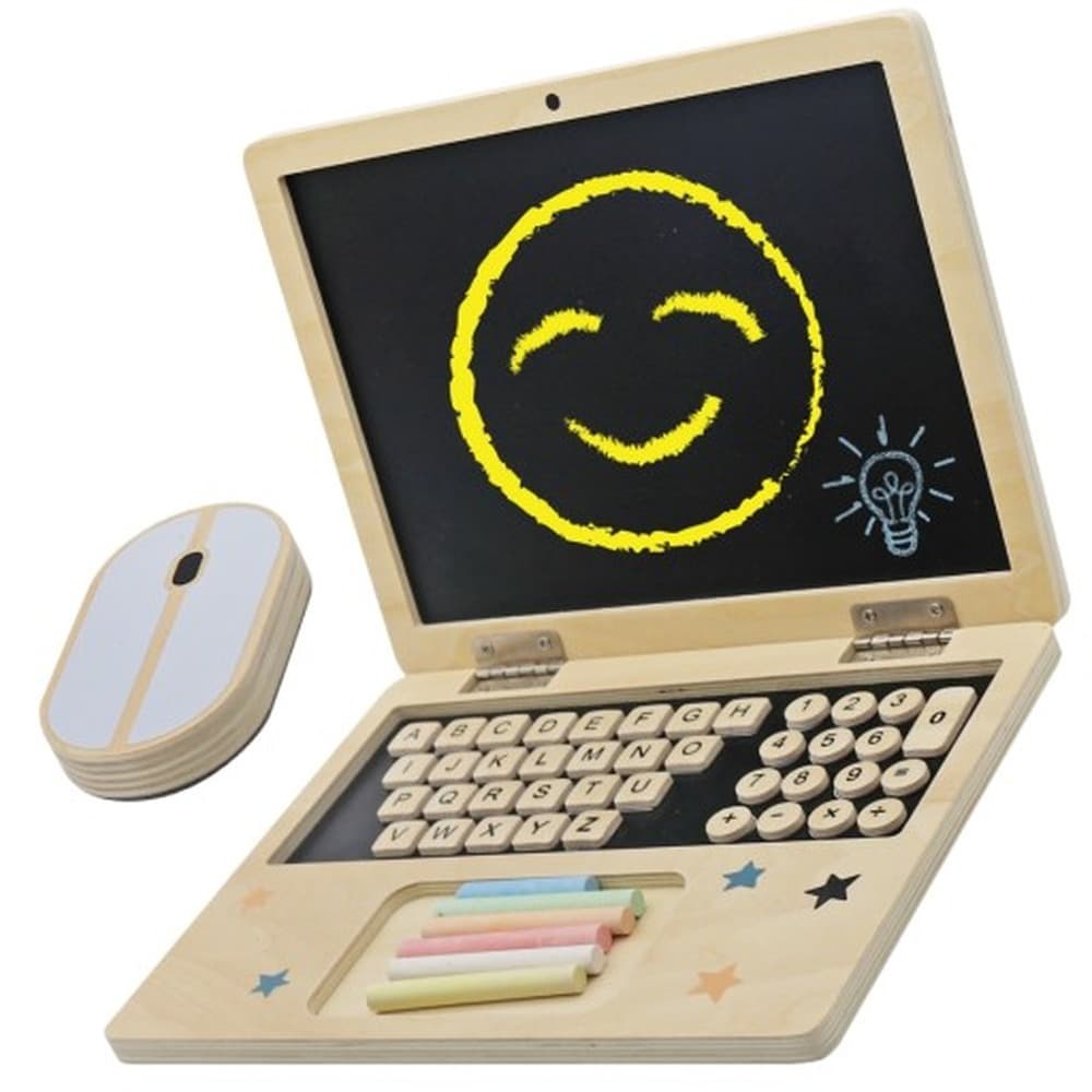 Laptop drewniany