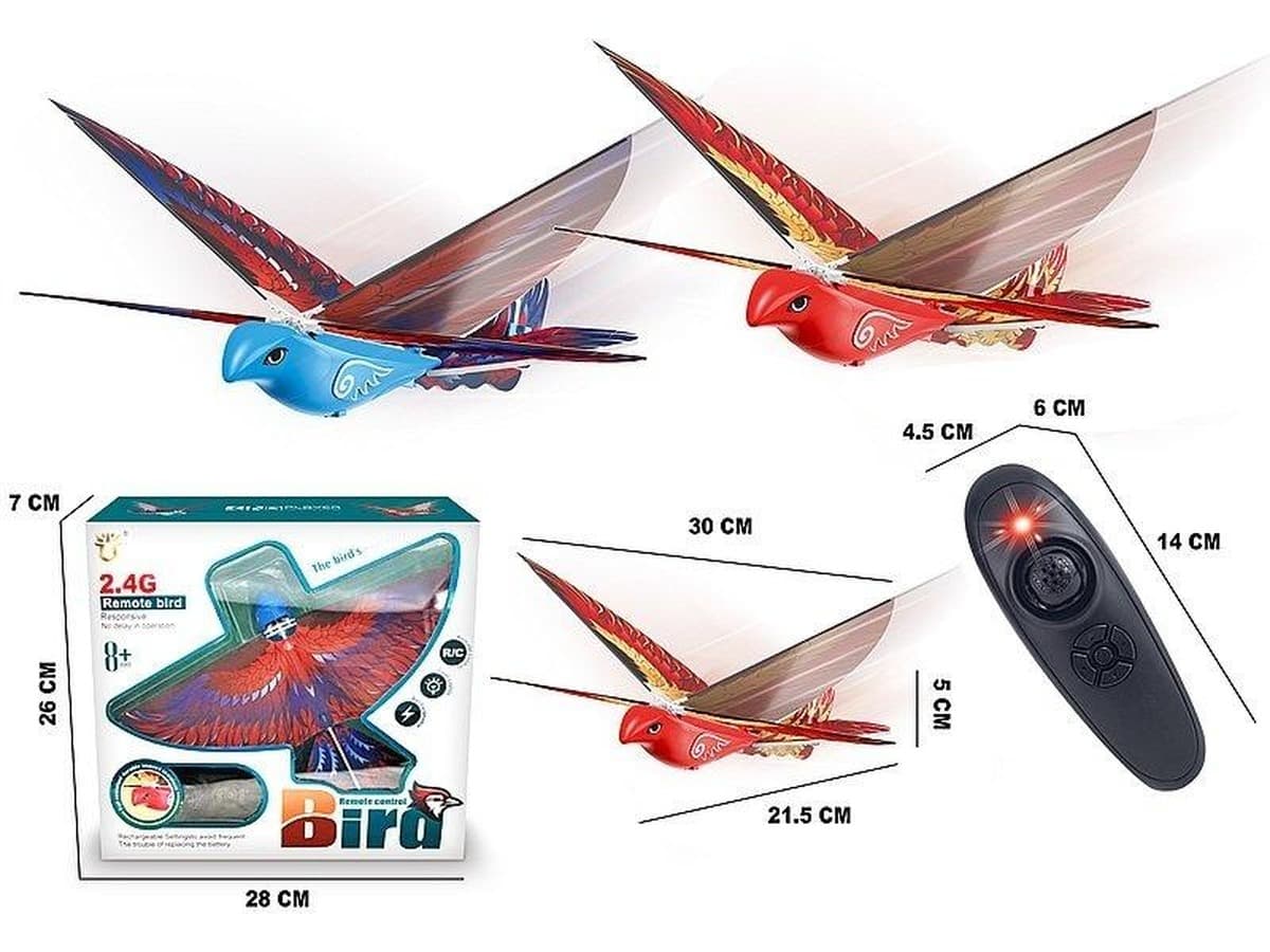 Dron w kształcie ptaka sterowany radiowo 30x21,5x5cm