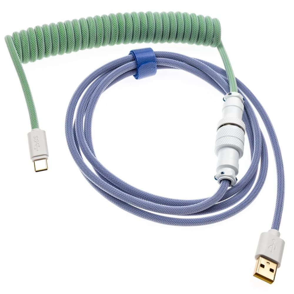 Ducky Premicord Iris Spiral Cable USB-C do USB-A - 1.8m