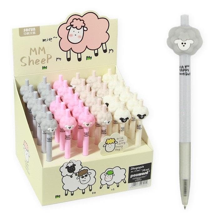 Długopisy MM Sheep niebieskie 36 sztuk
