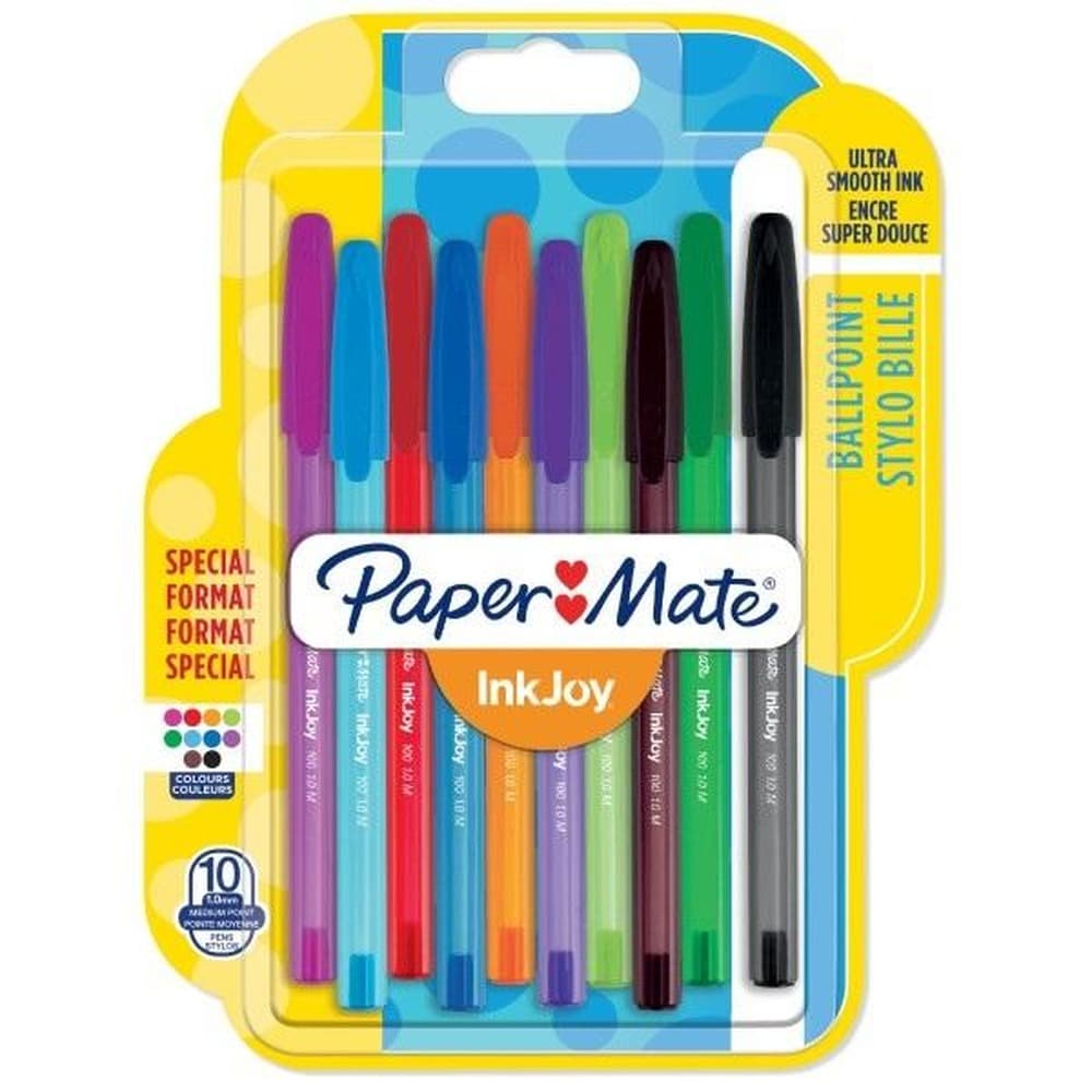 Długopisy Paper Mate InkJoy 10 kolorów z tuszem