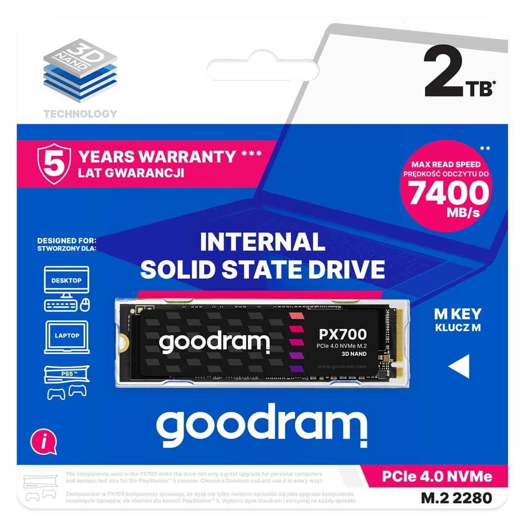 GoodRam Dysk SSD 2TB PX700 M.2 PCIe 4x4