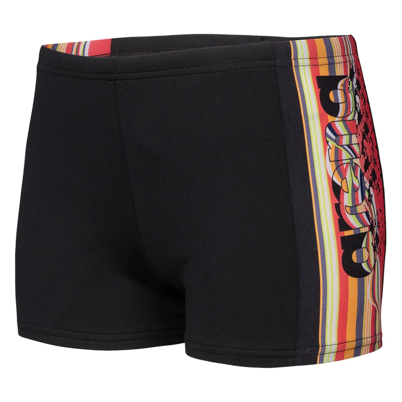Dziecięce bokserki kąpielowe Boy's Arena Palette Swim Short czarno-koralowe wielokolorowe