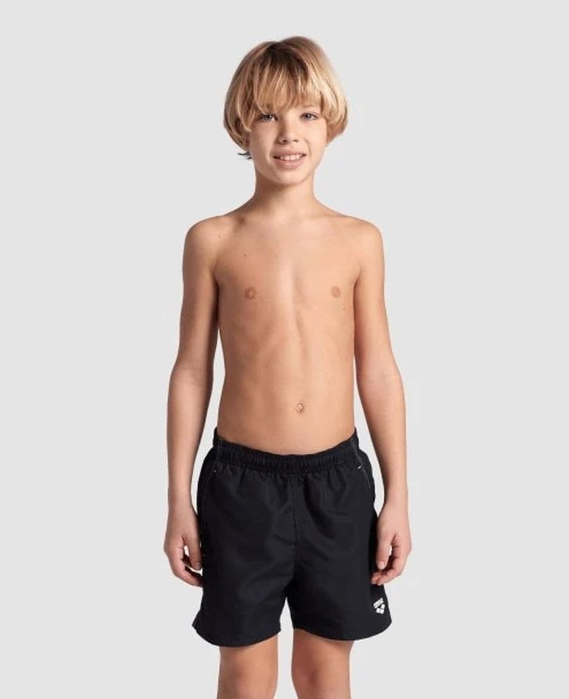 Dziecięce szorty plażowe Arena Boys' Beach Boxer Solid R czarno-białe
