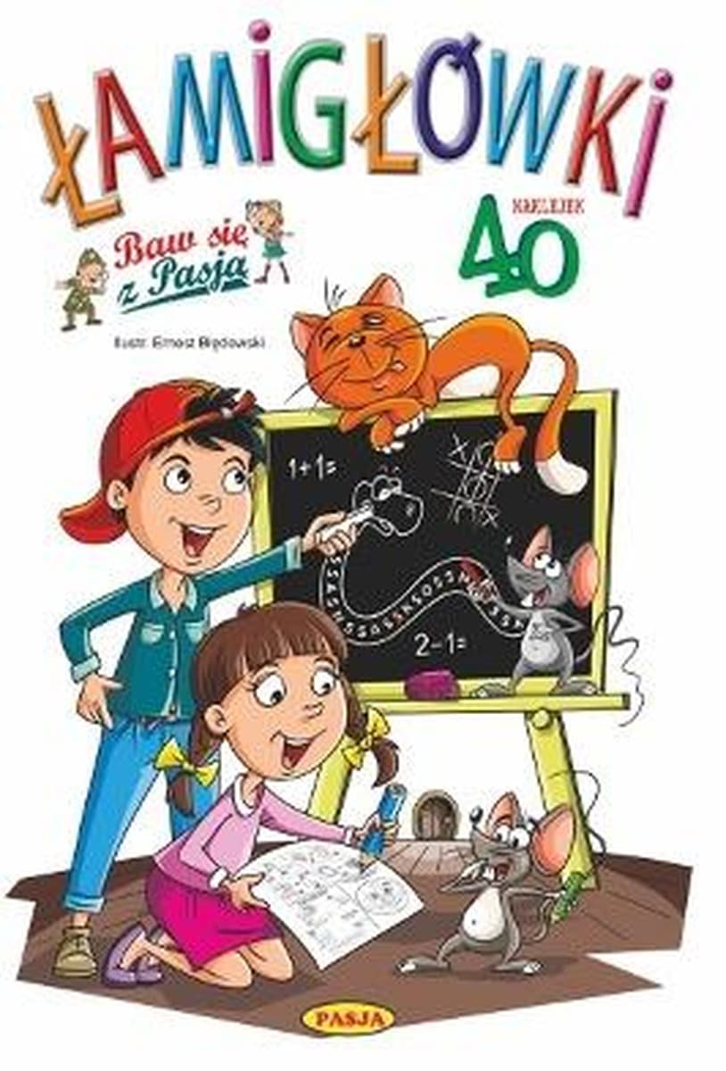 Edukacyjna książka z łamigłówkami i naklejkami