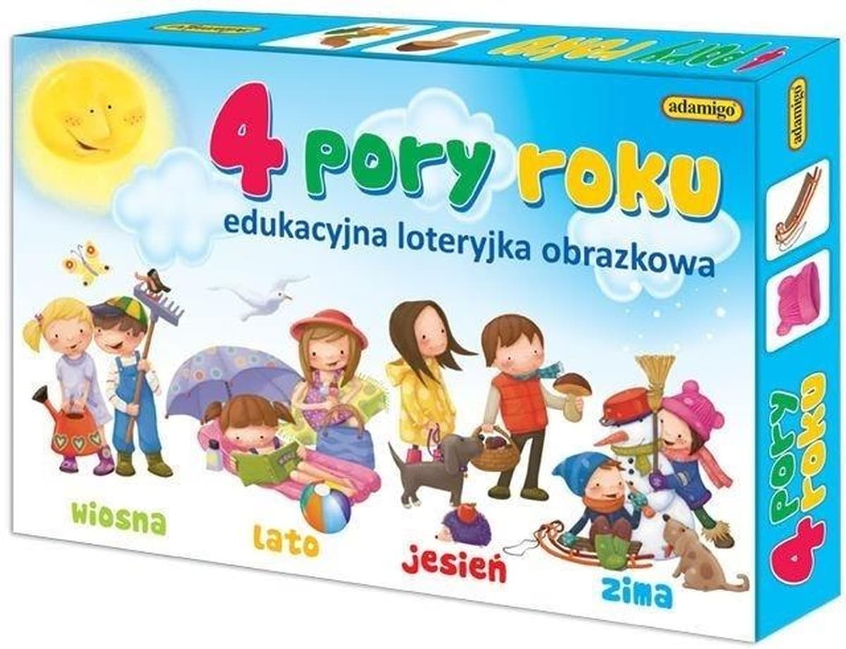 Edukacyjna loteryjka obrazkowa ucząca pory roku