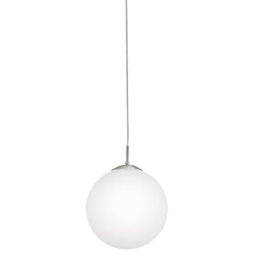 EGLO RONDO Lampa wisząca, Elastyczny montaż, E27, 60W, Stal, Biały/Niklowy