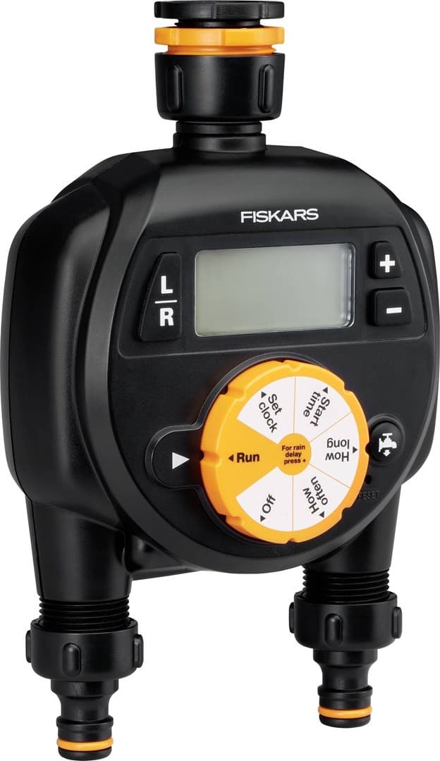 Elektroniczny regulator nawadniania Fiskars czarny