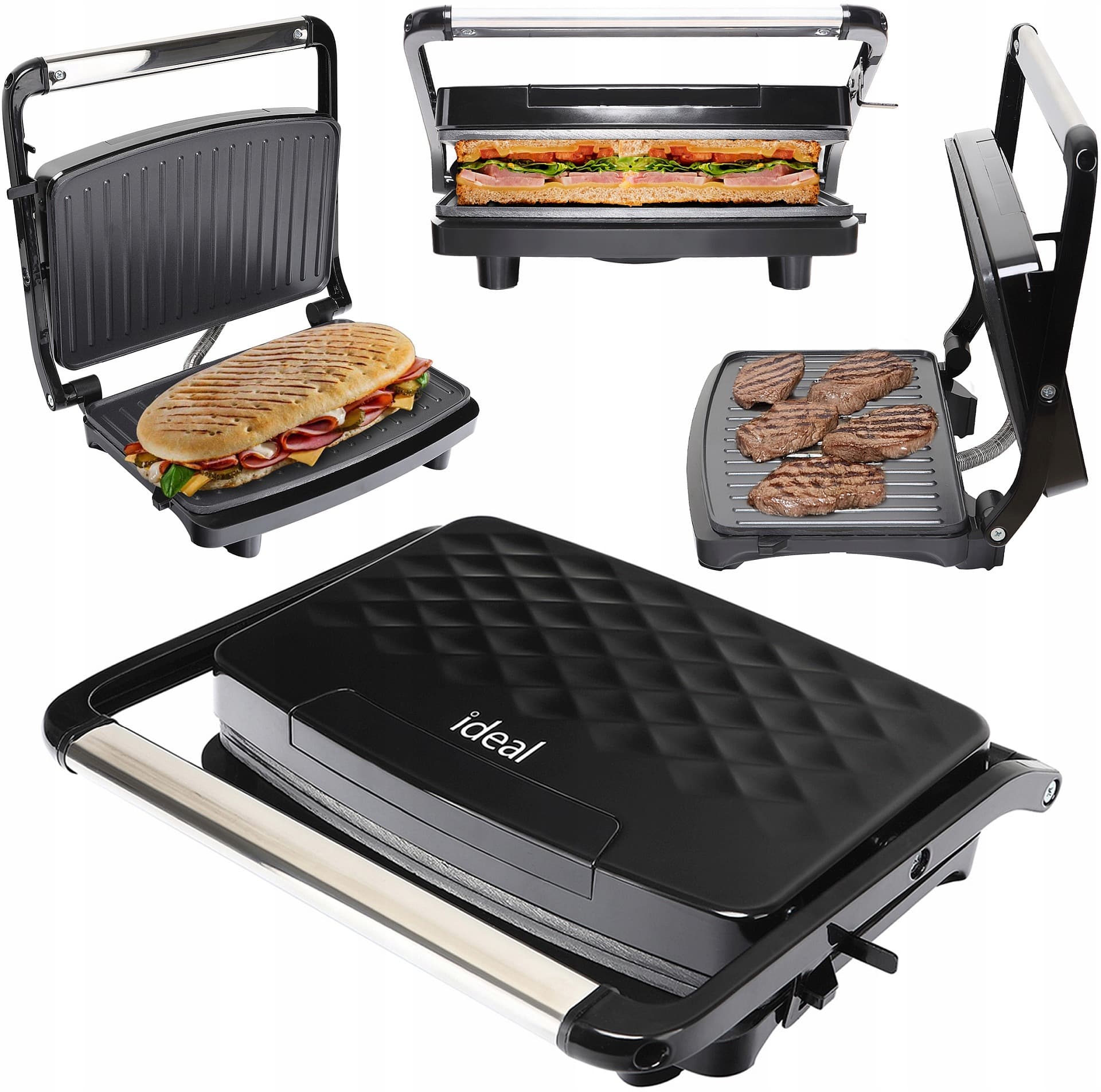 Grill kontaktowy Ideal elektryczny 2000 W